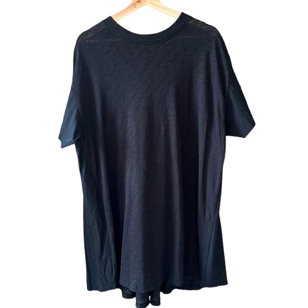 ATM Anthony Thomas Melillo XS Oversized Minimalist Black T-Shirt Dress